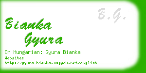 bianka gyura business card